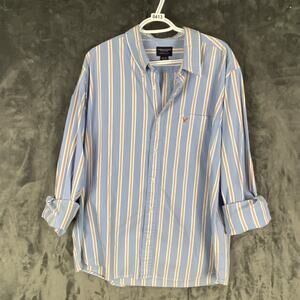 American Eagle Outfitter Xl Striped Button Up Shirt Preppy